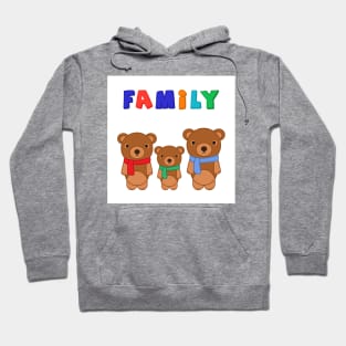 Family Bear Teddy Sweet Cute Animal Toys Mom Hoodie